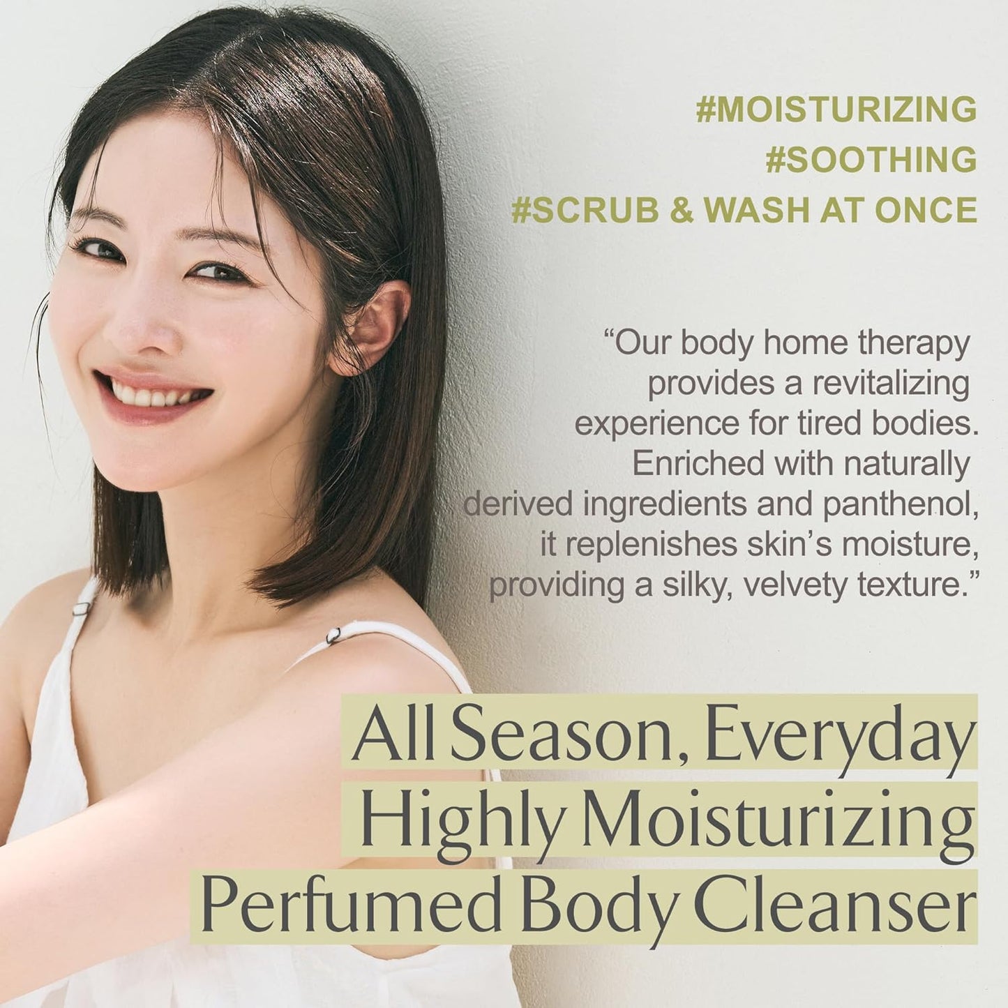 LA MUSE Perfume Recovery Body Cleanser 6.76 fl oz | Daily Gentle Exfoliating Body Wash | Moisturizing Dry & Sensitive Skin | Soften Rough & Bumpy Skin with Walnut Shell Powder | Floral Musk Scent